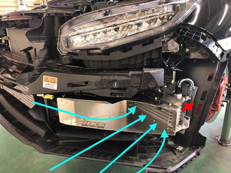 HKS S-Type Oil Cooler Kit for 2017-2021 Honda Civic Type R (FK8) - Black