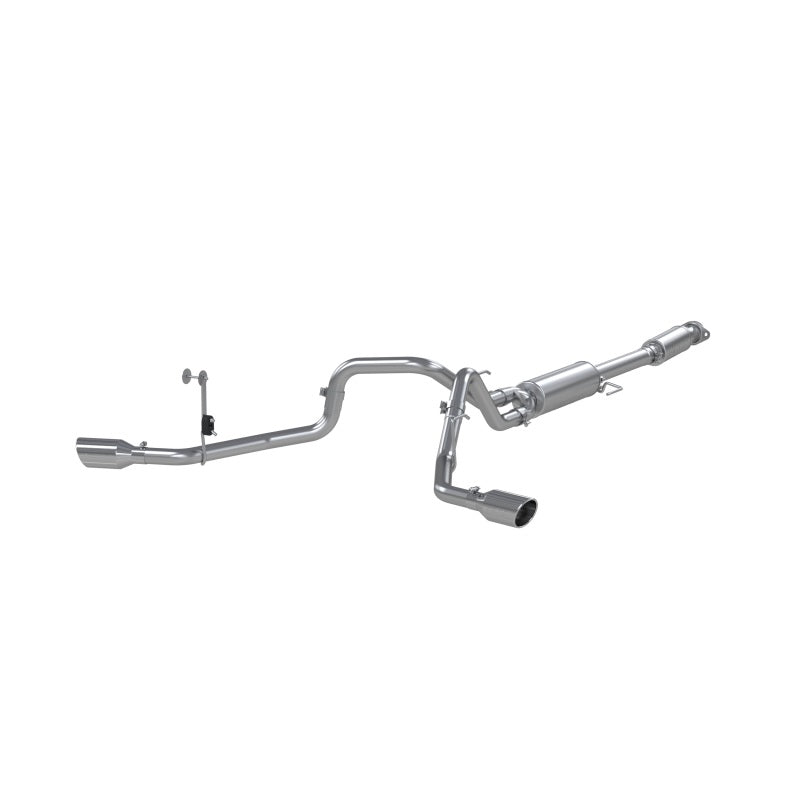 MBRP Armor Lite Series 3-inch aluminized steel cat-back exhaust with dual split side exits for 2021-2026 Ford F-150.