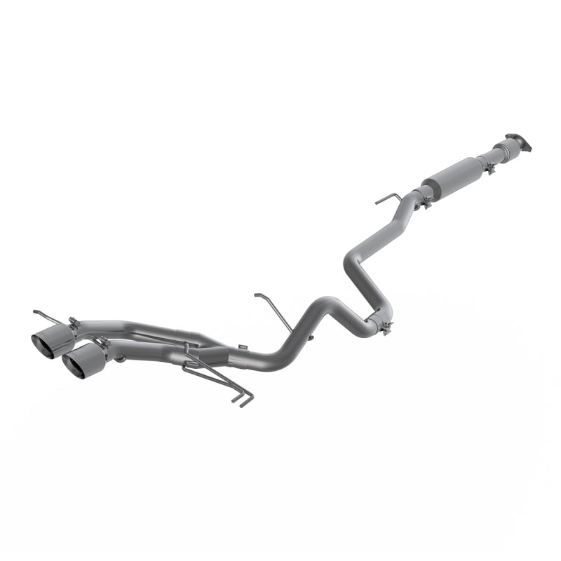 MBRP Armor Lite 2.5-inch aluminized steel cat-back exhaust with dual 4-inch tips for 2013-2017 Hyundai Veloster Turbo