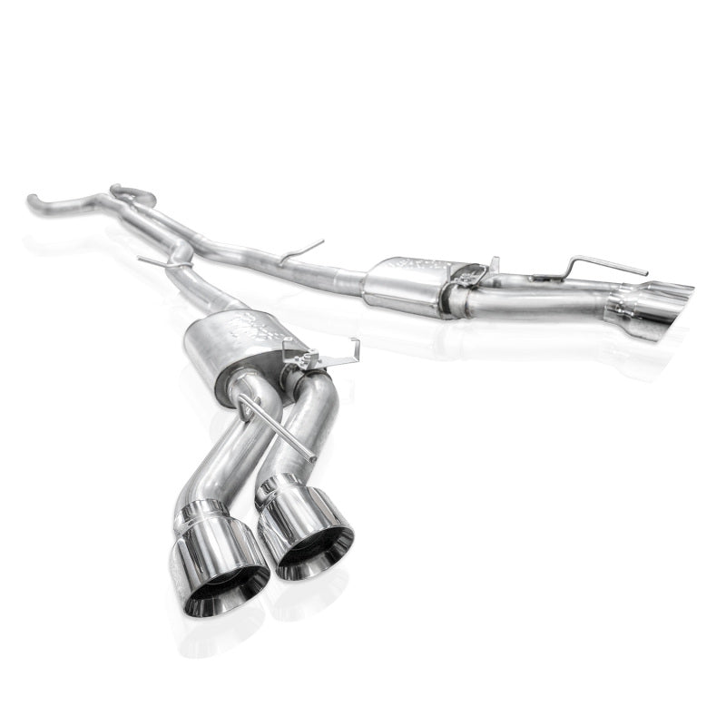 Stainless Works 3-inch catback exhaust system with X-pipe and polished tips for 2022-2026 Cadillac CT5