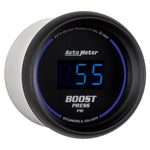 AutoMeter Cobalt Digital 52mm boost gauge with blue LED display and 5-60 PSI readout