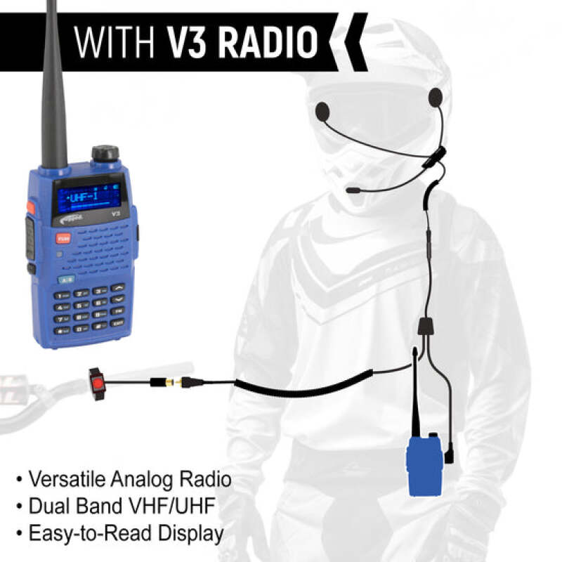Rugged Radios CONNECT BT2 Bluetooth Moto Kit with R1 Handheld Radio