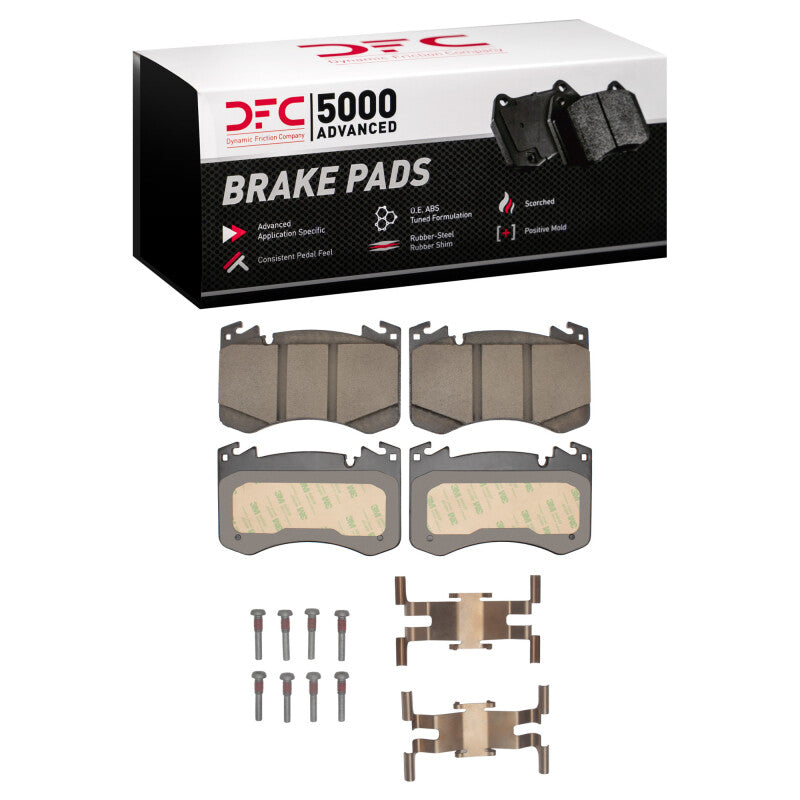 DFC 5000 Advanced ceramic front brake pads and stainless steel installation hardware kit
