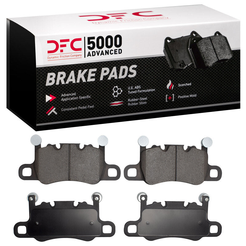 DFC 5000 Series Advanced Low Metallic rear brake pads for Bentley and Porsche performance vehicles.