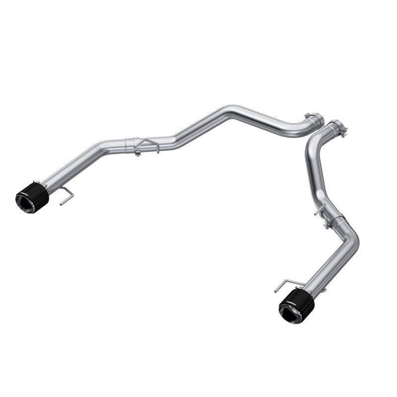 MBRP Armor Pro T304 stainless steel axle-back exhaust system with dual 5-inch carbon fiber tips
