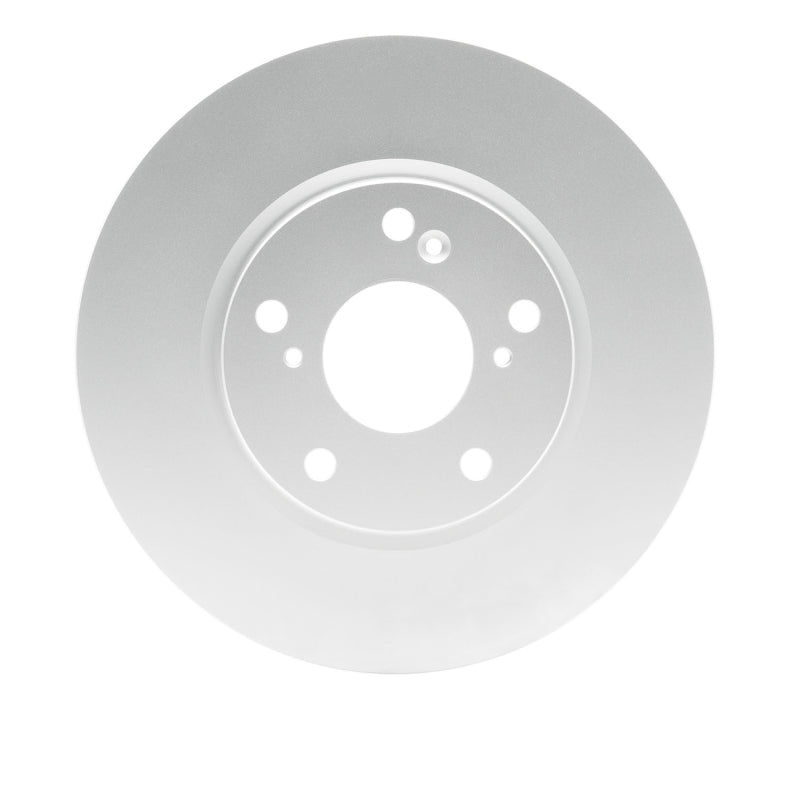 DFC GeoSPEC coated front brake rotor featuring a protective grey finish and ventilated cooling vanes.