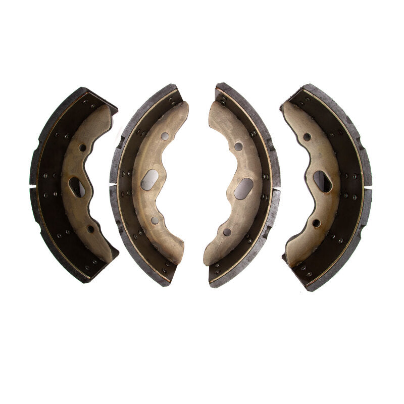 DFC Premium Riveted Rear Brake Shoes with black anti-rust finish for Chevrolet W5500HD Tiltmaster.