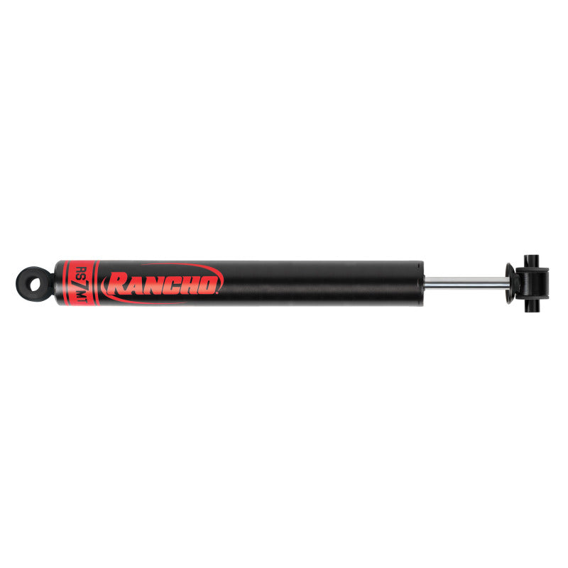 Rancho RS7MT monotube shock absorber with black satin finish and red logo.