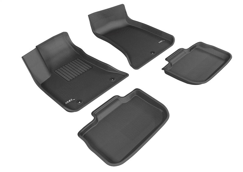 3D MAXpider Kagu Series Black Full Set Floor Mats for 2011-2023 Chrysler 300 & Dodge Charger RWD