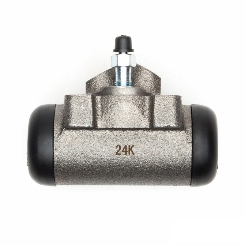 Cast iron brake wheel cylinder with rubber boots and bleeder screw