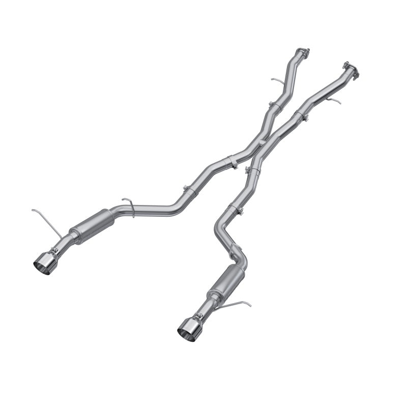 MBRP Armor Lite 3-inch aluminized steel cat-back exhaust system with dual rear-exit stainless steel tips