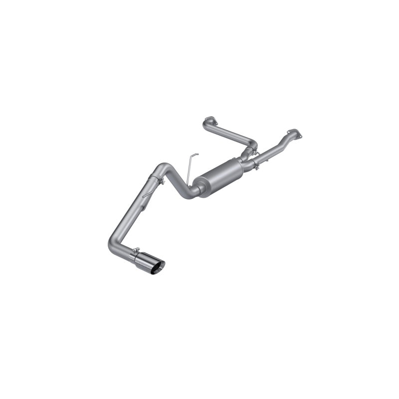 MBRP Armor Lite aluminized steel cat-back exhaust system with a 4-inch polished tip for Nissan Frontier.