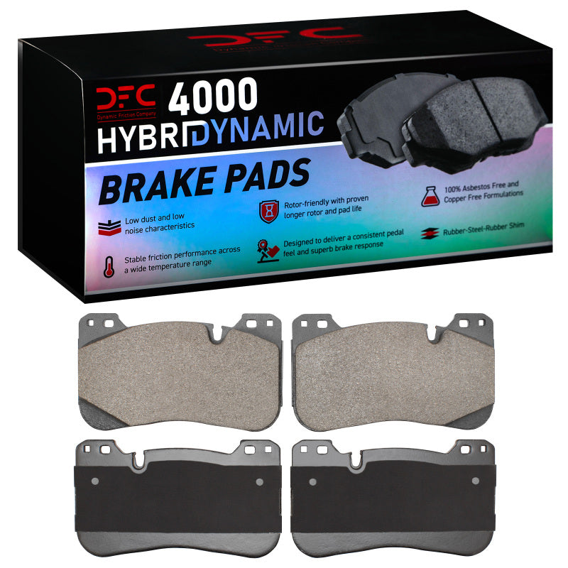 DFC 4000 HybriDynamic front brake pad set for 2018-2026 BMW M3, M4, M5, M8, X5, and X6 models.