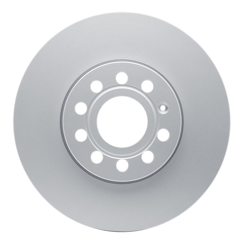 DFC GeoSPEC silver coated front brake rotor featuring a mill-balanced finish and anti-corrosion coating.