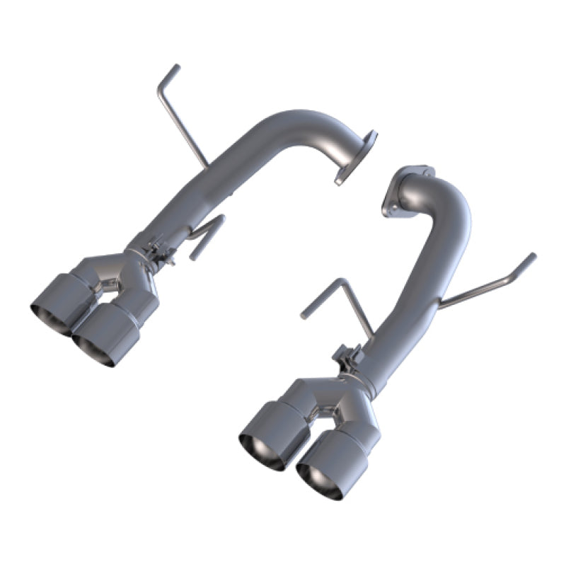MBRP Armor Pro Series dual split rear exit exhaust system with T304 stainless steel tubing and 3.5-inch tips