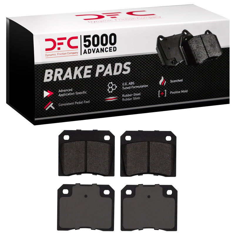 DFC 5000 Advanced Low Metallic front or rear brake pads with specialized friction material and shims.