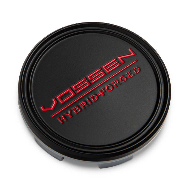 Vossen Hybrid Forged Optional Center Cap - Satin Black with Red Lettering (CAP-VHF-SBR)