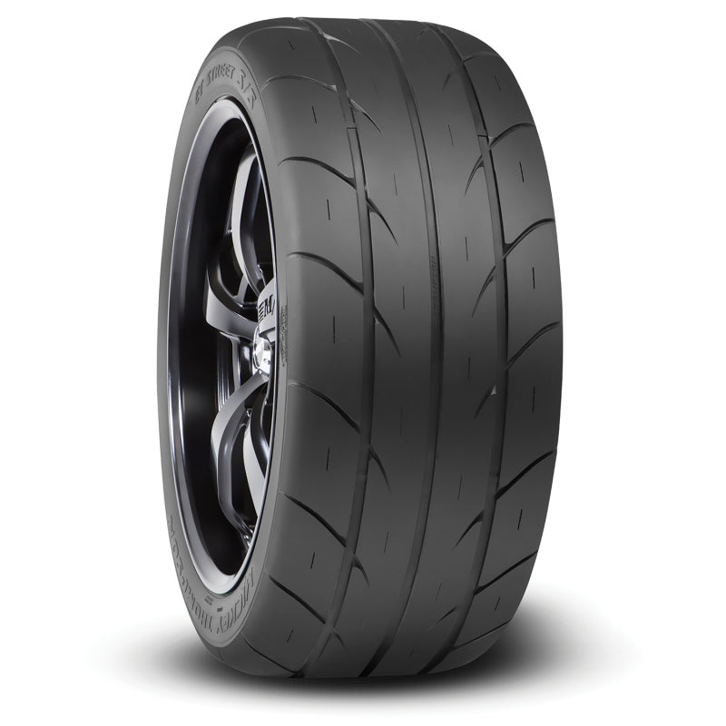 Mickey Thompson ET Street S/S P305/45R17 drag radial tire showing performance tread pattern and sidewall branding.