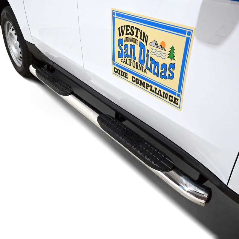 Westin Pro Traxx 4 Polished 4-Inch Oval Nerf Step Bars for 2022-2024 Ford Maverick