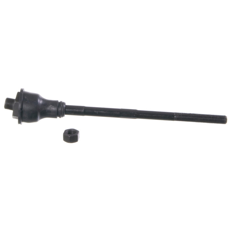 MOOG Problem Solver front inner tie rod end with metal-to-metal Gusher Bearing and pre-applied blue thread locker.