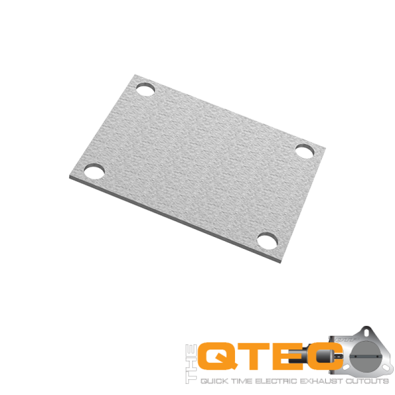 QTP QTEC low profile series bolt-on exhaust cutout cover plate with mounting bolt holes