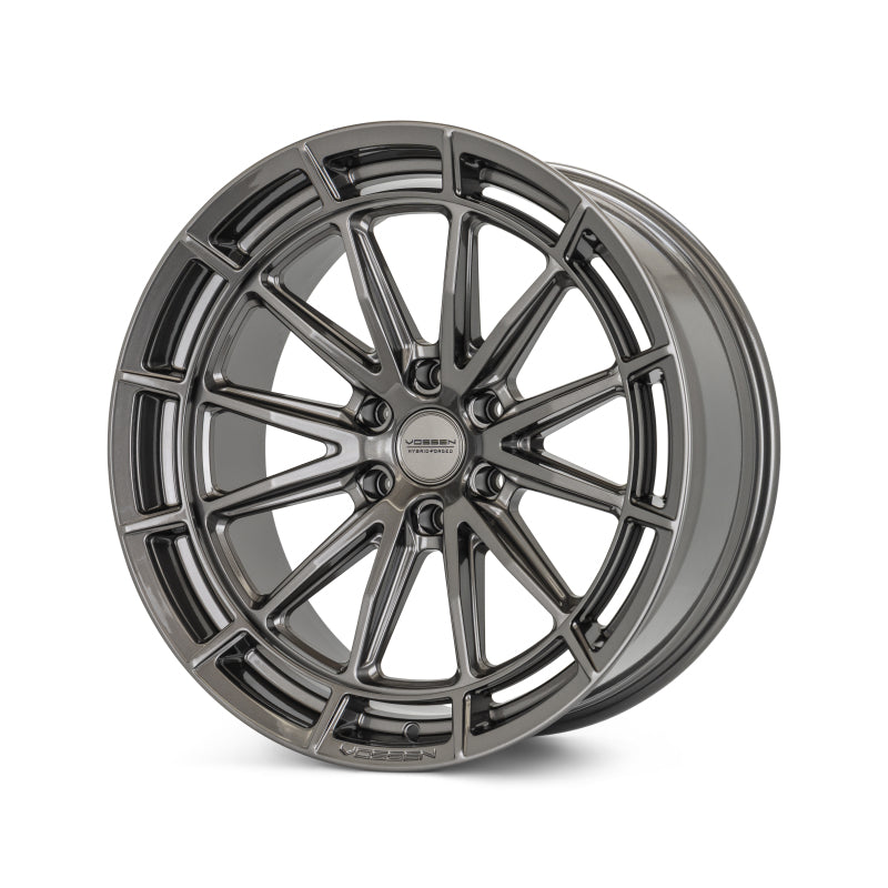 Vossen HFX-5 20x9.5 Gloss Gunmetal wheel with 6x139.7 bolt pattern and Deep Face multi-spoke design