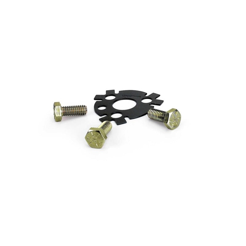 COMP Cams cam lock plate with three bendable tabs and three high-strength camshaft mounting bolts.