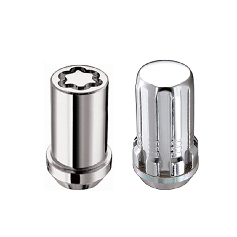 23-piece McGard SplineDrive chrome wheel installation kit with M14x1.5 lug nuts, locks, and tool for Jeep JL and JT.