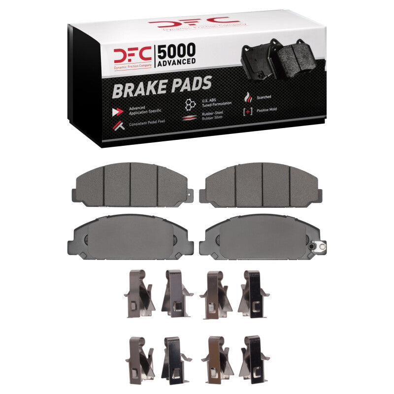 DFC 5000 Advanced Ceramic Brake Pads and premium hardware kit for 2013-2020 Hino 5 trucks.