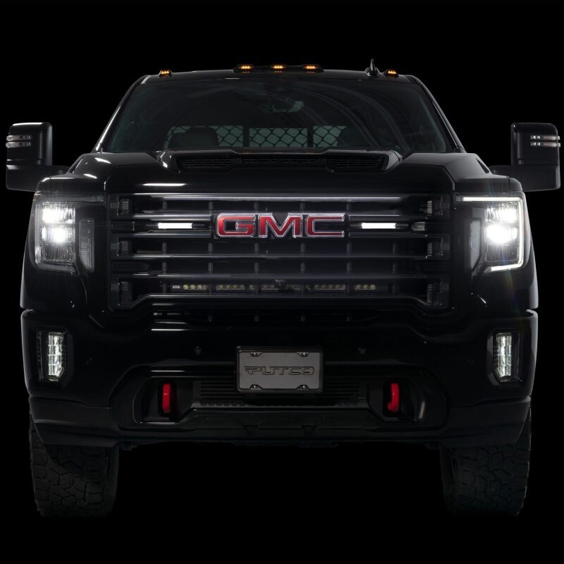 Pair of Putco Virtual Blade 8-inch LED grille light bars with resin-encapsulated polycarbonate housings.