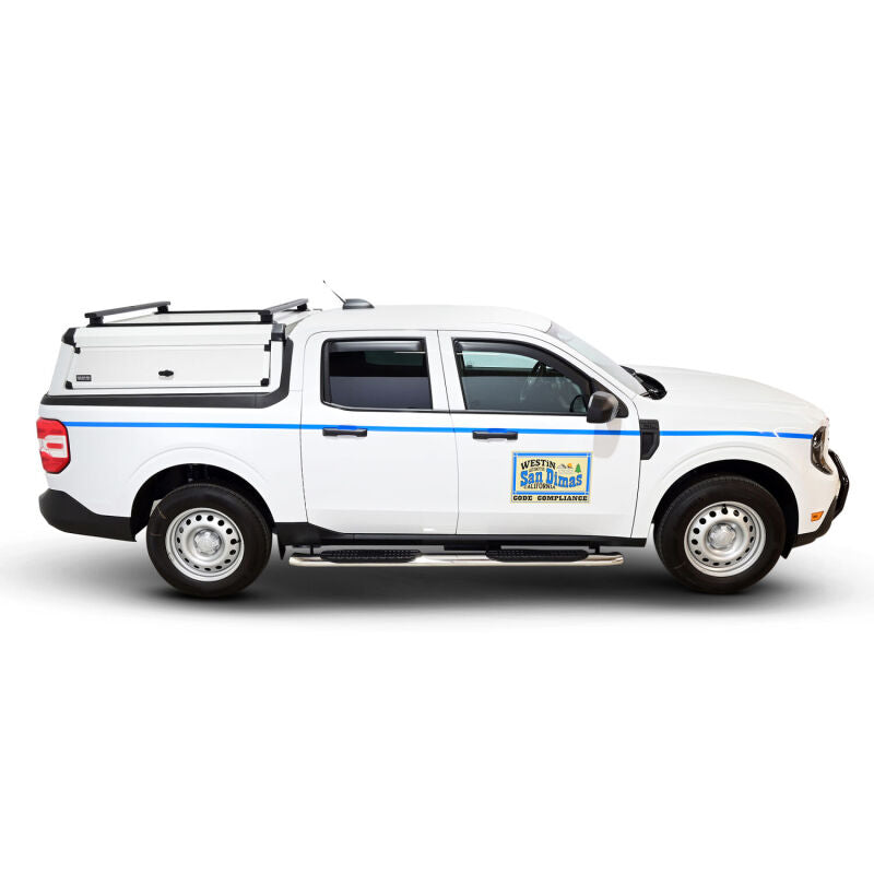Westin Pro Traxx 4 Polished 4-Inch Oval Nerf Step Bars for 2022-2024 Ford Maverick