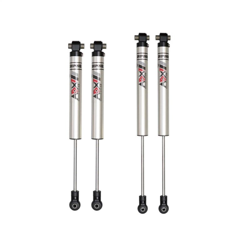 Skyjacker ADX M2.0 aluminum monotube shock with clear coat finish, 46mm bore, and internal floating piston.