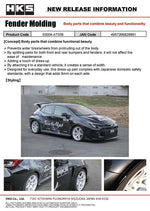 HKS Fender Molding for Toyota GR Corolla (GZEA14H)