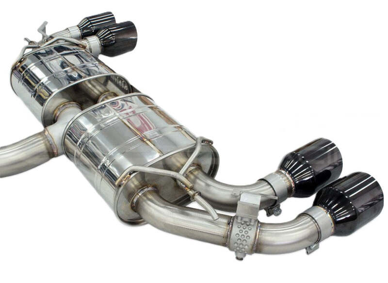 Invidia R400 Valved Cat-Back Exhaust with 76mm Piping and Straight Cut Black Tips for 2022+ Volkswagen Golf R (MK8)