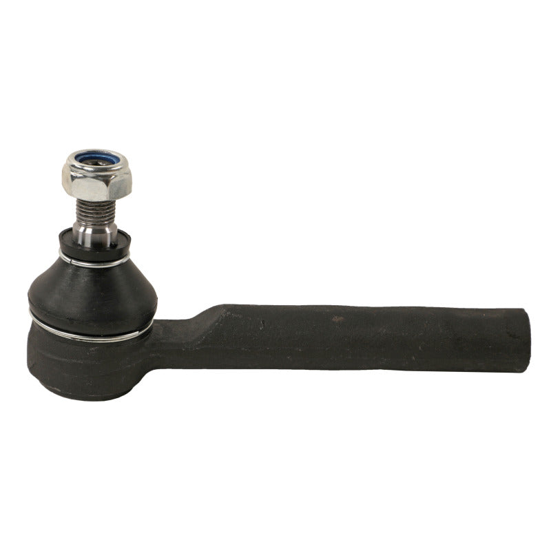 MOOG Problem Solver front outer tie rod end with greaseable socket and protective dust boot.