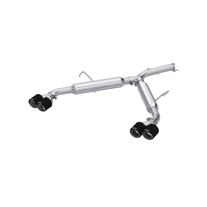 MBRP Armor Pro 2.5-inch axle-back exhaust system with quad carbon fiber tips for 2022-2024 Kia Forte GT