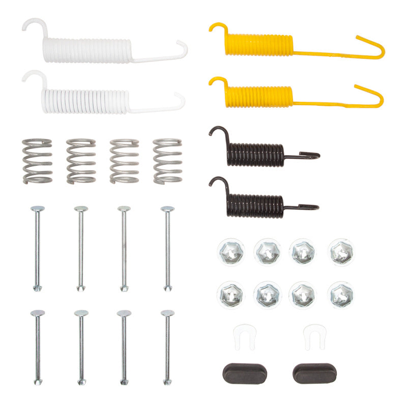 DFC drum brake hardware kit with springs, hold-down pins, and clips for vintage Dodge and Plymouth vehicles.