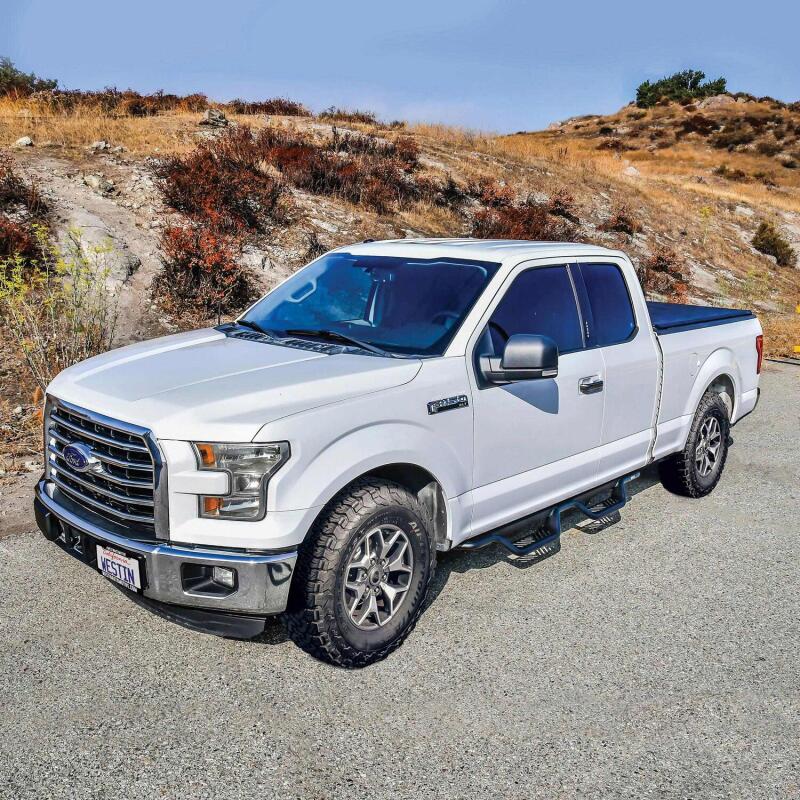Westin Outlaw Drop Nerf Step Bars - Textured Black - Fits Ford F-150, F-250, and F-350 2015-2026 (SuperCab)
