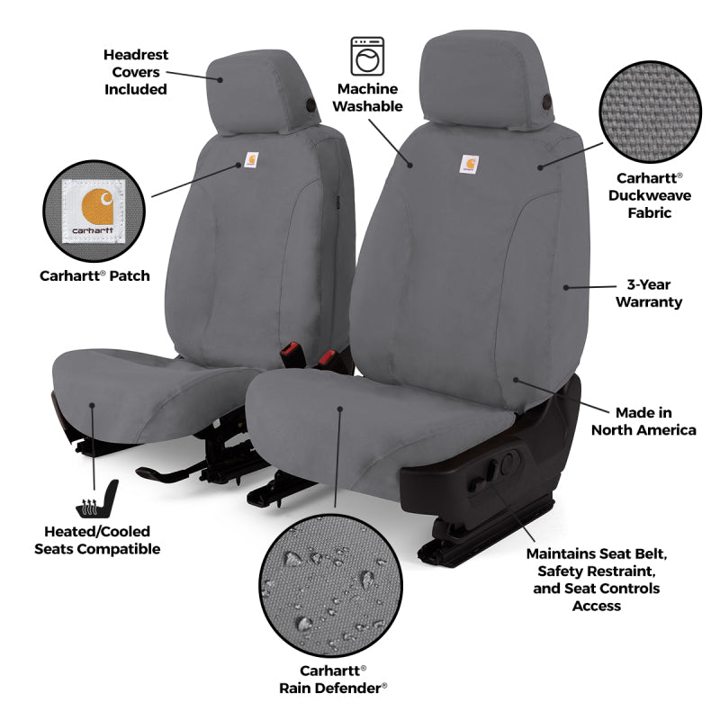 Covercraft 24-25 Toyota Tacoma Carhartt SeatSaver Custom Seat Cover - Gravel