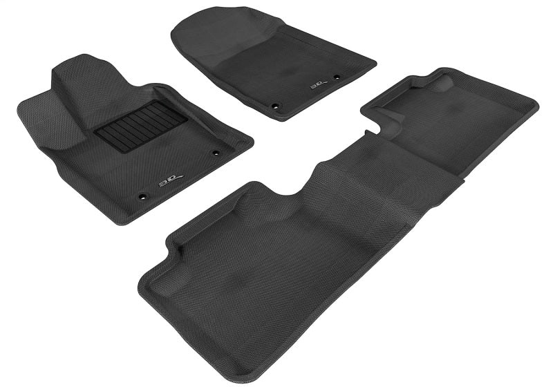 3D MAXpider Kagu Series Black All-Weather Floor Mats, Full Set for Select 2012-2026 Dodge Durango & Jeep Grand Cherokee