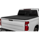 Black urethane finish Access LOMAX folding hard tonneau cover installed on a 2023-2025 Chevrolet Colorado truck bed