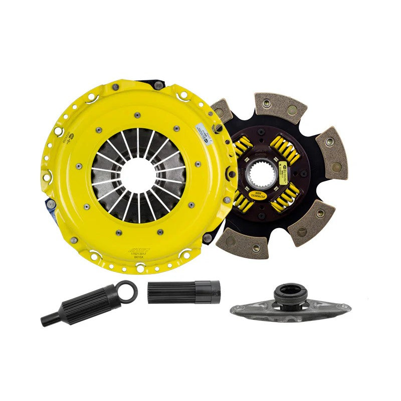 ACT Xtreme clutch kit (BM14-XTG6) including heavy-duty pressure plate and 6-pad spring-centered race disc.