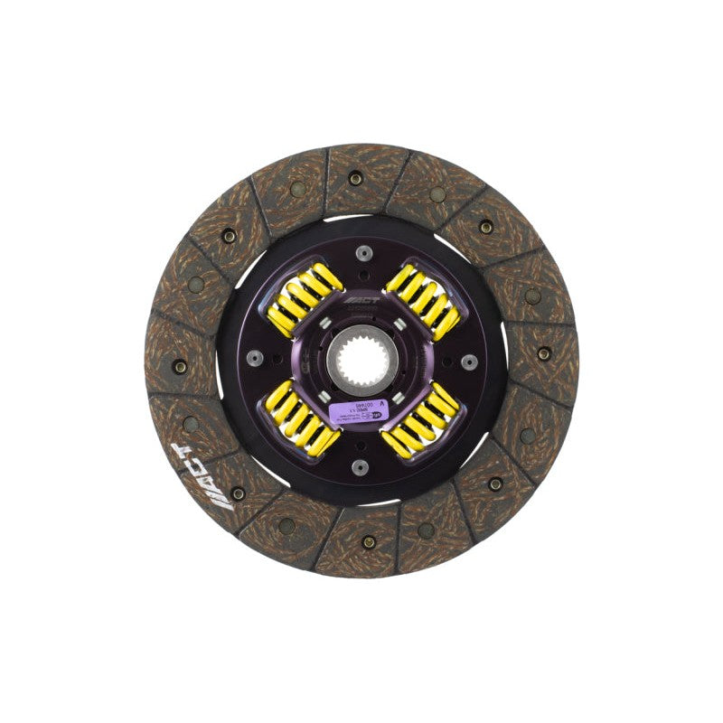 ACT 3000215 performance street sprung clutch disc featuring high-copper organic friction material and spring-centered hub