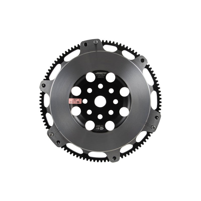 One-piece forged steel ACT XACT Prolite flywheel featuring induction-hardened ring gears for Toyota and Lotus 1.8L.