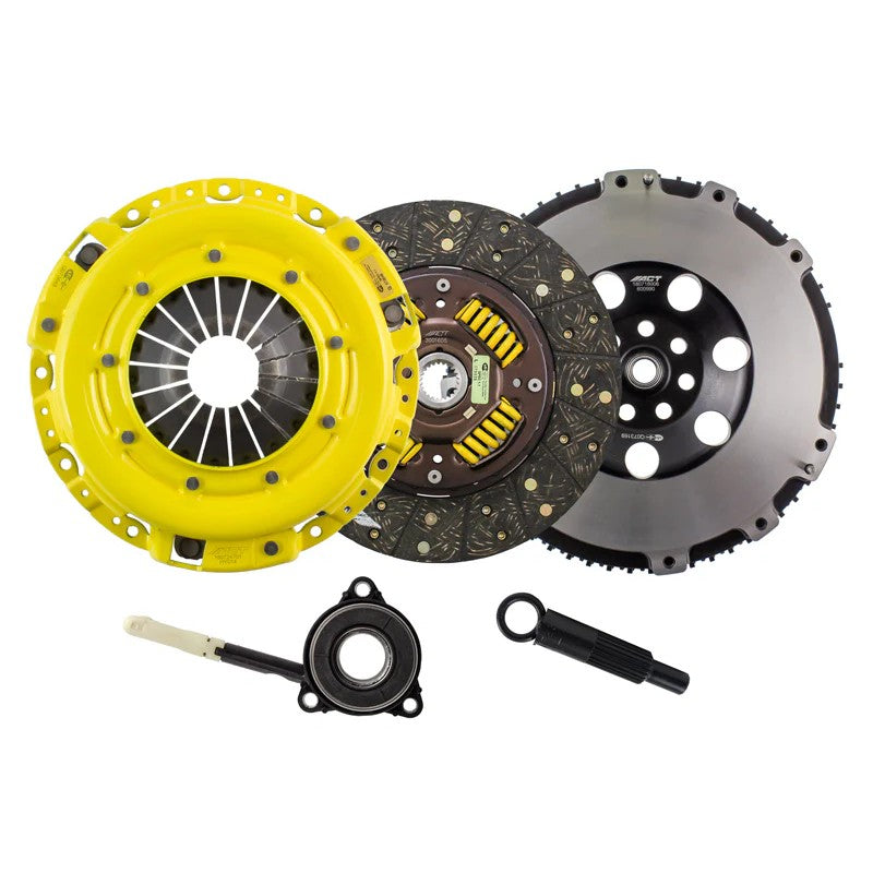 ACT Heavy Duty Performance Street sprung clutch kit including pressure plate and organic friction disc.
