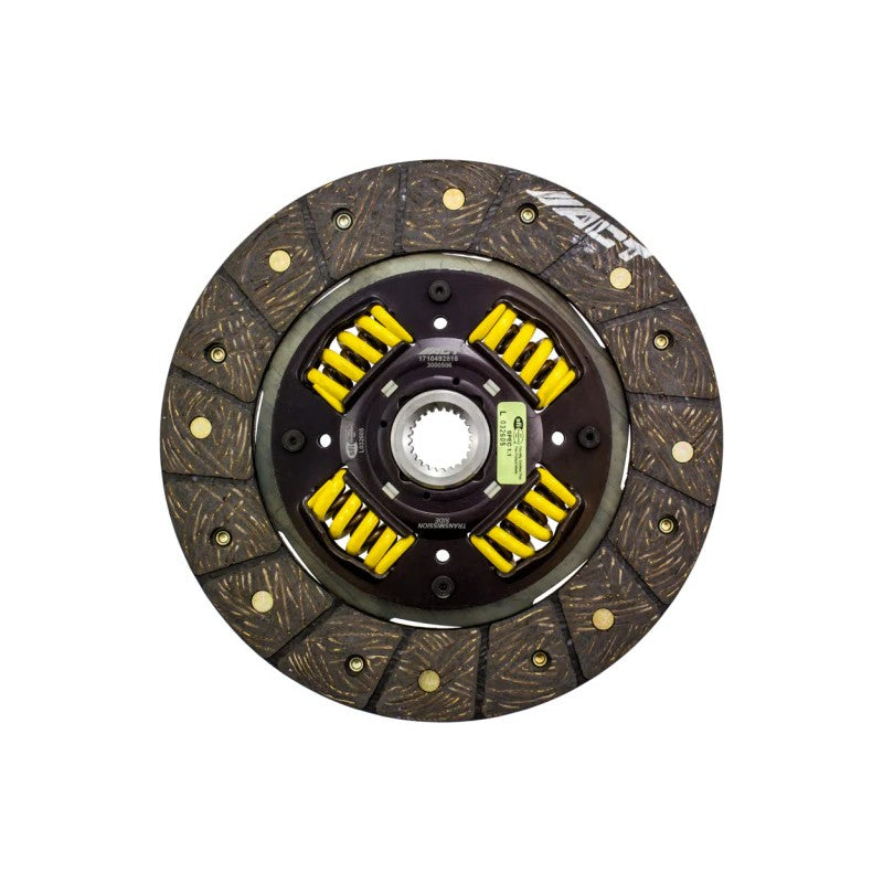 ACT 3000506 Performance Street Sprung Disc with high-copper organic friction material and spring-centered hub.