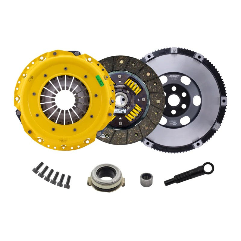 ACT ZM14-HDSS clutch kit with heavy duty pressure plate, sprung organic street disc, and matching flywheel.