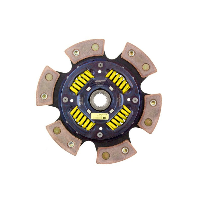 ACT 6240306 6-pad ceramic sprung race clutch disc for Nissan and Infiniti models.