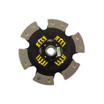 ACT 6-pad sprung race clutch disc with gold-colored ceramic friction pads and a heavy-duty spring center assembly.