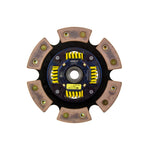 ACT 6214114 6-pad sprung race disc with ceramic friction pads and heavy-duty spring center hub.
